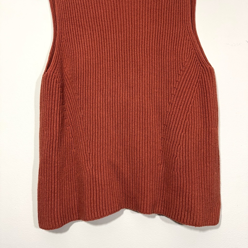 Vince Rust Ribbed Knit Tank Top - Picture 9 of 13